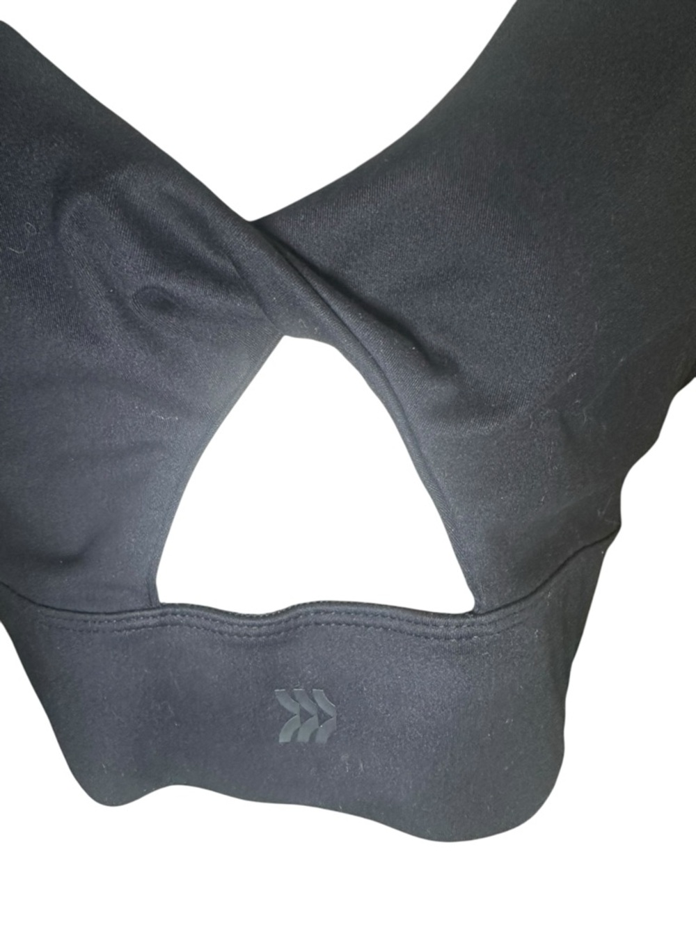 All In Motion Black V-Neck Seamless Sports Bra - Picture 6 of 6